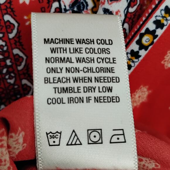 West Kei Talina Boho Top Size Small Moroccan Print Ties at the Waist - Picture 7 of 8